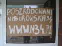 Oto jeden z transparentw jakie wisz na bloku przy ulicy Nieborowskiej 34 w Gdasku. Wszystko dziki sopockiemu deweloperowi BMR Nova Sp. z o.o.